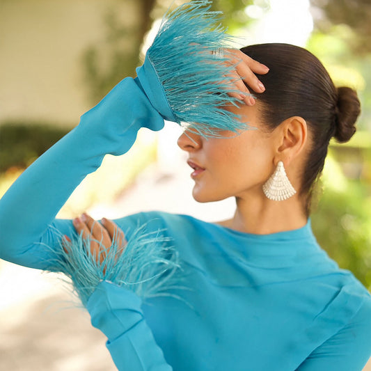 Kiran Malik In Blue Georgette