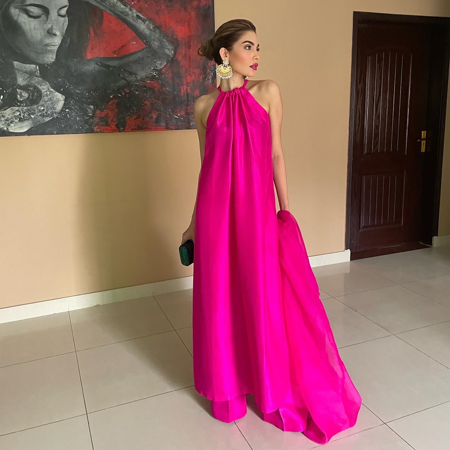 Halter Fuchsia Pink Amna Babar