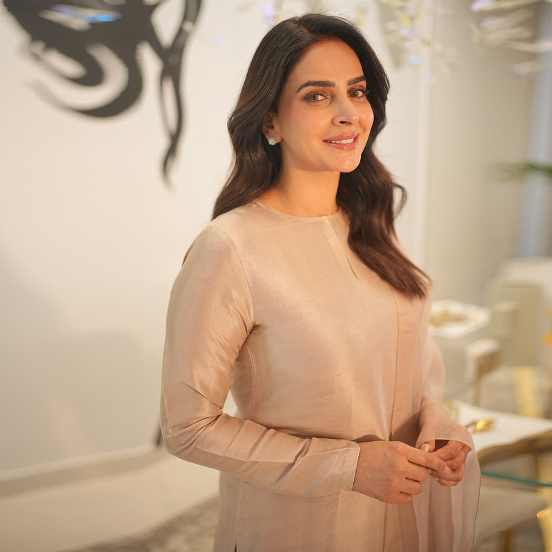 Saba Qamar Beige